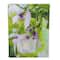 15.7" Lighted LED Tea Candle with Purple Flowers Canvas Wall Art